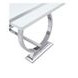 Holstebro Silver and White 60" Rectangular Dining Table