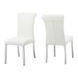 Holstebro White and Silver Upholstered Side Chair Set of 2