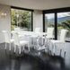 Holbaek Silver and White 80" Rectangular Dining Table