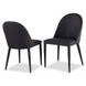 Lenvik Black and White Upholstered Side Chair Set of 2