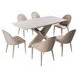 Lenvik Brown and White Rectangular Dining Room Set