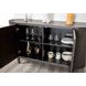 Sterling West Ash Gray 2 Door Server with Steel Panel