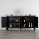 Viggo Weathered Black 4 Door Server
