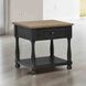 Neue Mills Weathered Black and Brown Square End Table