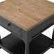 Neue Mills Weathered Black and Brown Square End Table
