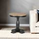 Neue Mills Weathered Black and Brown Round End Table