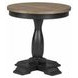 Neue Mills Weathered Black and Brown Round End Table