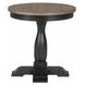 Neue Mills Weathered Black and Brown Round End Table