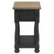 Neue Mills Weathered Black and Brown Rectangular Chairside Table