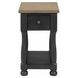 Neue Mills Weathered Black and Brown Rectangular Chairside Table