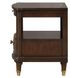Westerham Dark Cherry Rectangular End Table with Pull Out Tray and LED