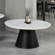 Sindal Black and White Round Marble Top Occasional Table Set