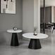 Sindal Black and White Round Marble Top End Table