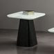 Sindal Black and White Round Marble Top Occasional Table Set