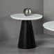 Sindal Black and White Round Marble Top End Table