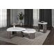 Levis Gray and White Triangular Nesting Cocktail Table with Casters