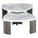 Levis Gray and White Triangular Nesting Cocktail Table with Casters