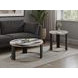 Bogor Black and White Round End Table
