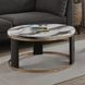 Bogor White and Black Round Cocktail Table