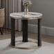 Bogor Black and White Round End Table