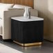 Virden Black and White Square Marble Top End Table