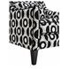 Viviani Black and White Upholstered Accent Chair with Pillow