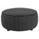 Viviani Black Upholstered Square Ottoman