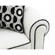 Viviani White and Black Living Room Set