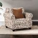 Buckhurst Taupe Upholstered Accent Chair with Nailhead Trim and Pillow