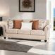 Buckhurst Taupe Living Room Set with Nailhead Trim
