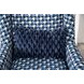 Colindale Gray and Blue Upholstered Accent Chair with Pillow
