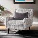 Turnham White and Black Upholstered Accent Chair with Pillow
