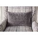 Turnham White and Black Upholstered Accent Chair with Pillow