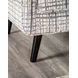 Turnham White and Black Upholstered Accent Chair with Pillow