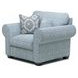 Queensbury Teal Upholstered Accent Chair with Pillow