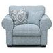 Queensbury Teal Upholstered Accent Chair with Pillow