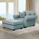 Queensbury Teal Upholstered Accent Chair with Pillow