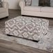 Queensbury White Upholstered Rectangular Ottoman