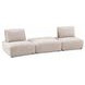 Stavanger Light Brown 3 Piece Modular Sectional with Square Ottoman