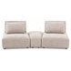 Stavanger Light Brown 3 Piece Modular Curved Sectional with Rectangular Ottoman
