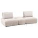 Stavanger Light Brown 3 Piece Modular Sectional with Rectangular Ottoman
