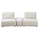 Stavanger Light Gray 3 Piece Modular Curved Sectional with Rectangular Ottoman