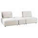 Stavanger Light Gray 3 Piece Modular Sectional with Rectangular Ottoman