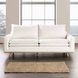 Monthey Oak and Linen White 83" Sofa
