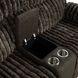 Dionysus Brown Glider Reclining Loveseat with USB Charging and LED