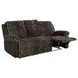 Dionysus Brown Glider Reclining Sofa with USB Charging and LED