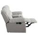 Dionysus Gray Glider Reclining Loveseat with USB Charging and LED