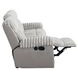 Dionysus Gray Glider Reclining Sofa with USB Charging and LED