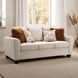 Enea Taupe Living Room Set with Pillows