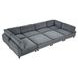 Dagenham Gray 178" Modular Sectional with Sleeper
